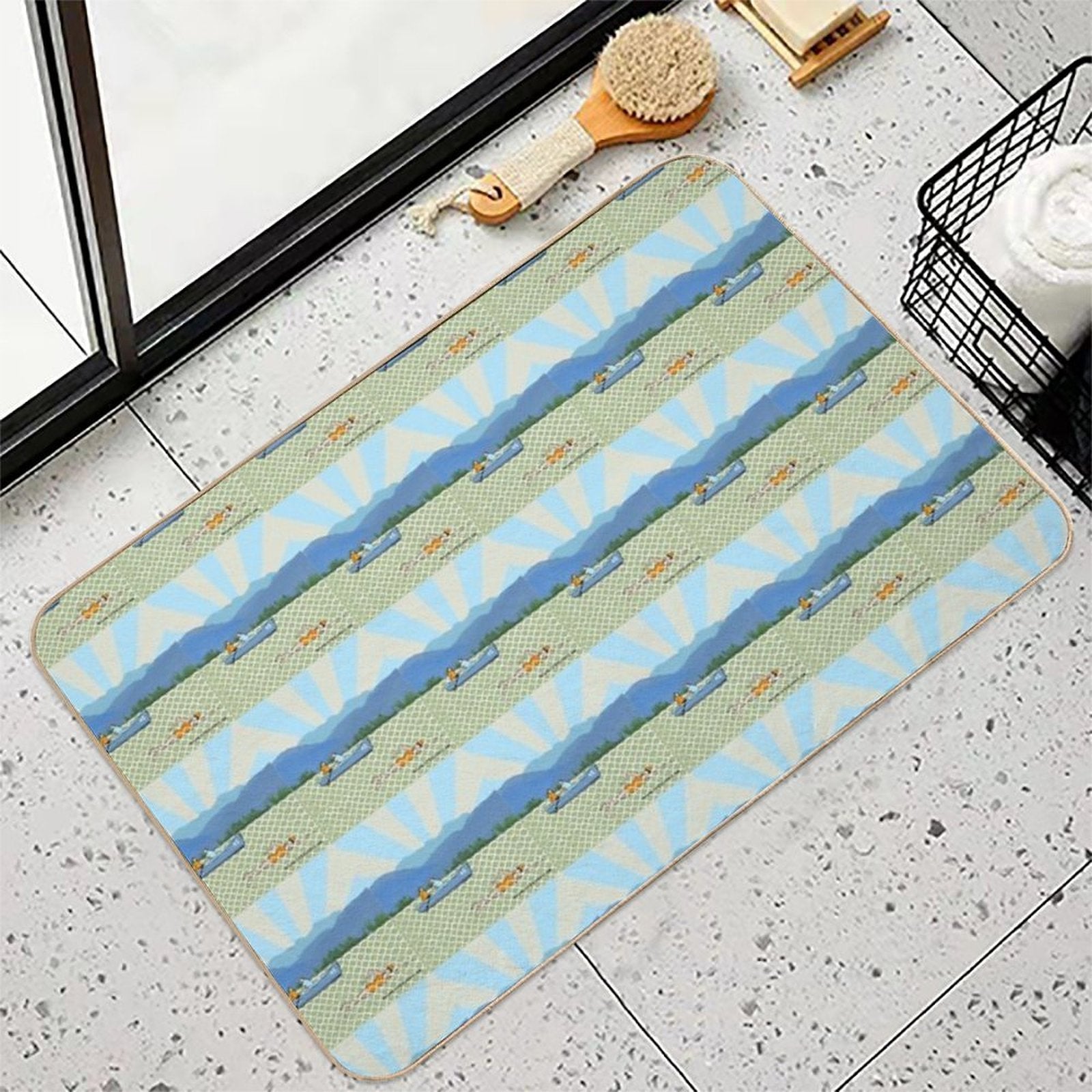 MYSWIM Fresh Water Lake Swimming (female Swimmer)  Non-Slip Bath Mat