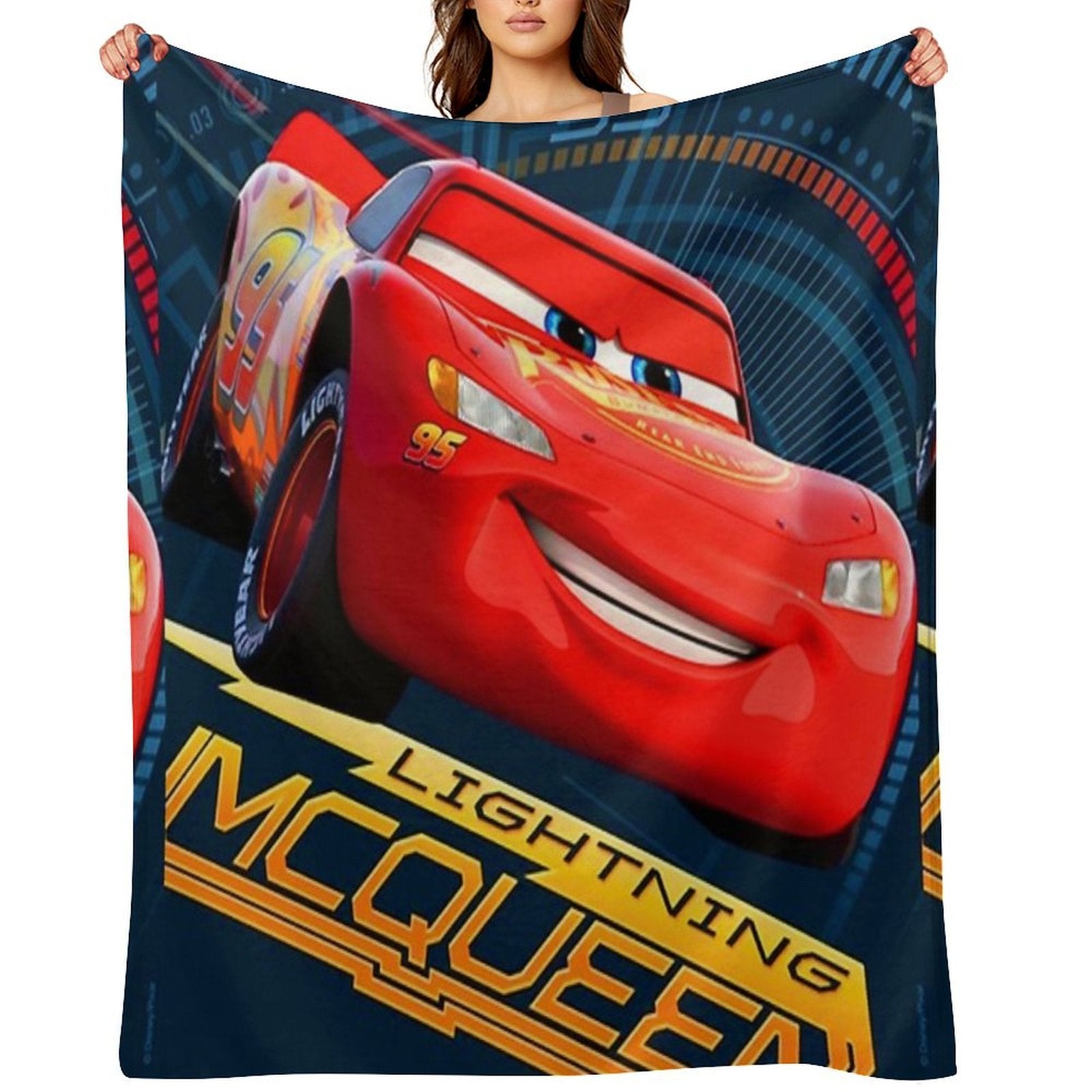 Lets Go Gaz in Car Machine-washable Throw Blanket