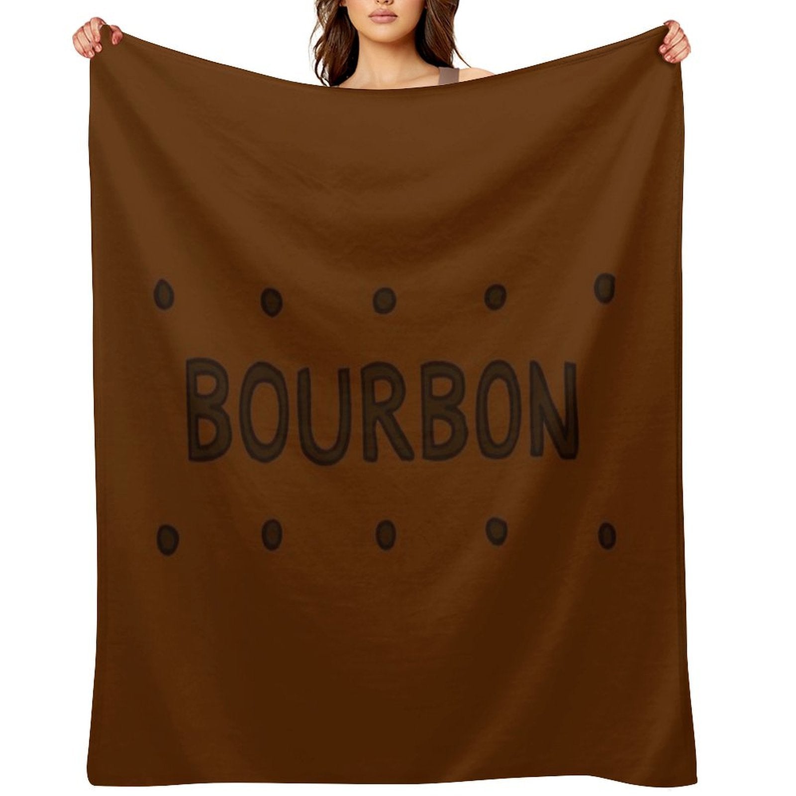 Chocolate Bourbon Biscuit Sustainable Throw Blanket