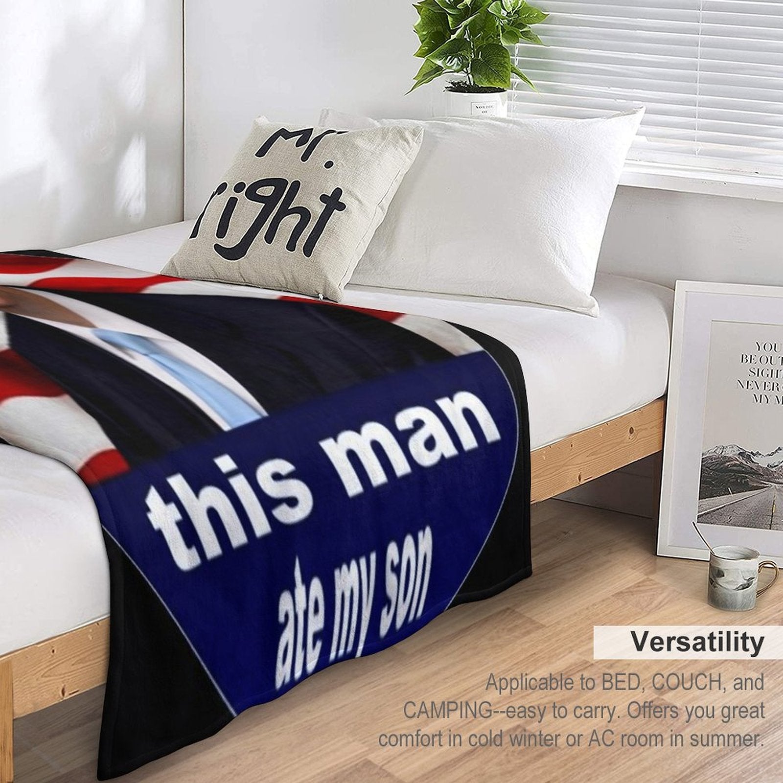 This Man Ate My Son Sustainable Throw Blanket