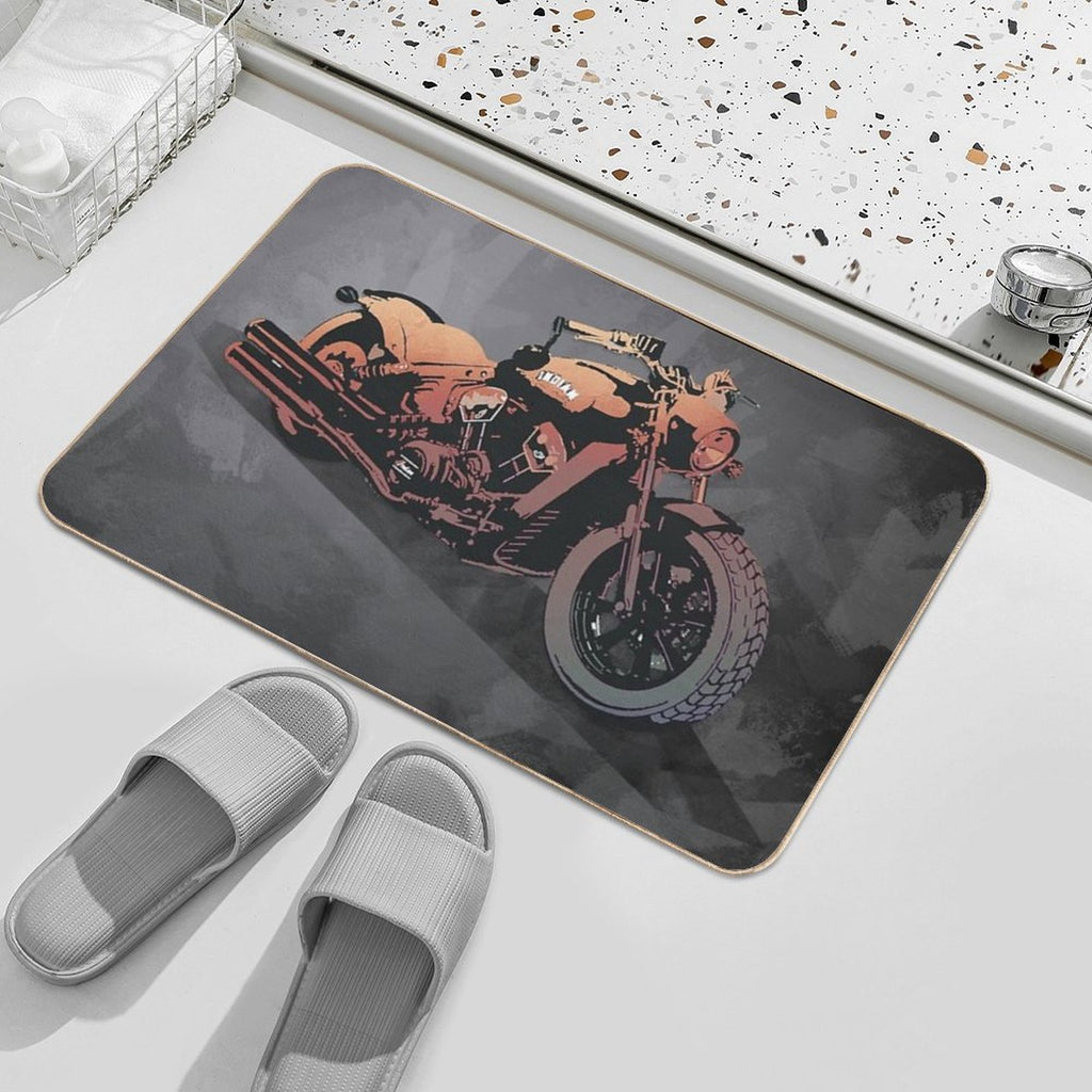 Indian Chief Motorcycle  Dirt-Trapping Bath Mat