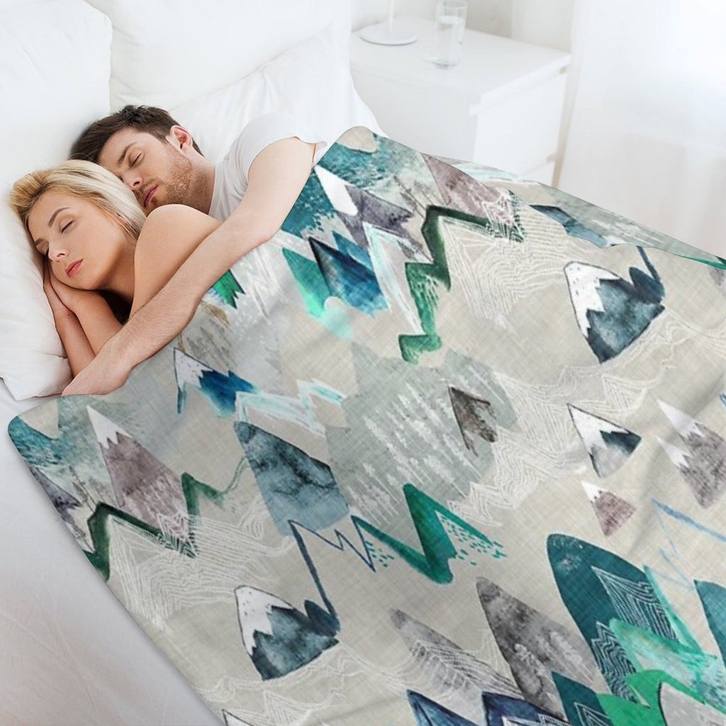 Call of The Mountains (in Evergreen) Compact Throw Blanket