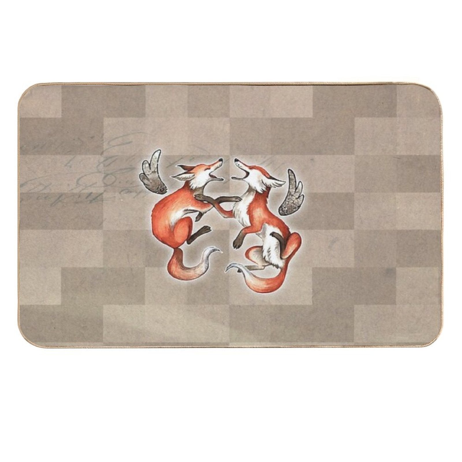 Foxes  Easy Maintenance Bath Mat