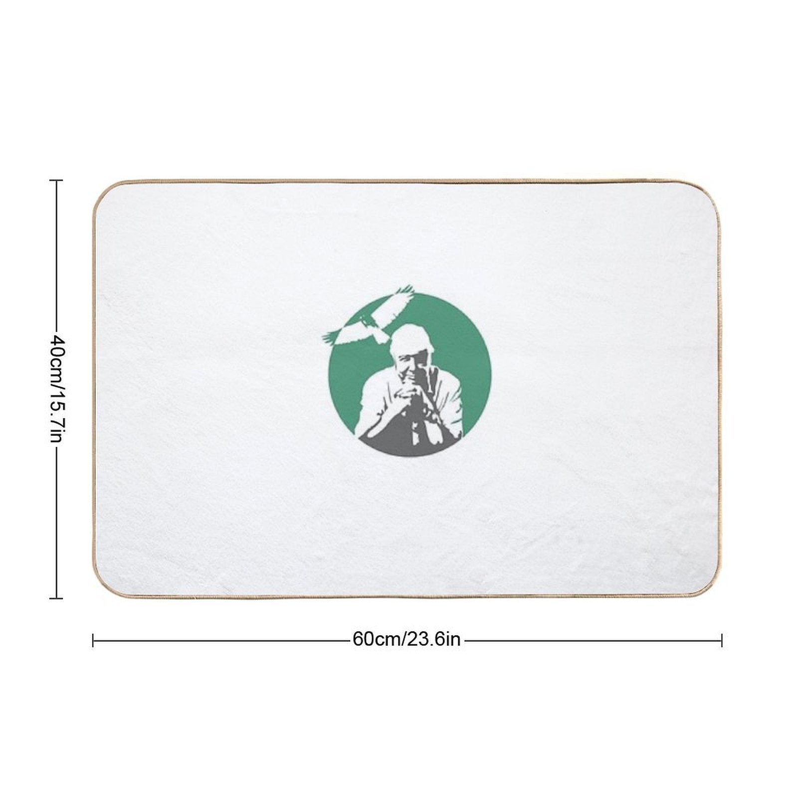 Sir David Attenborough  Fade-Resistant Bath Mat