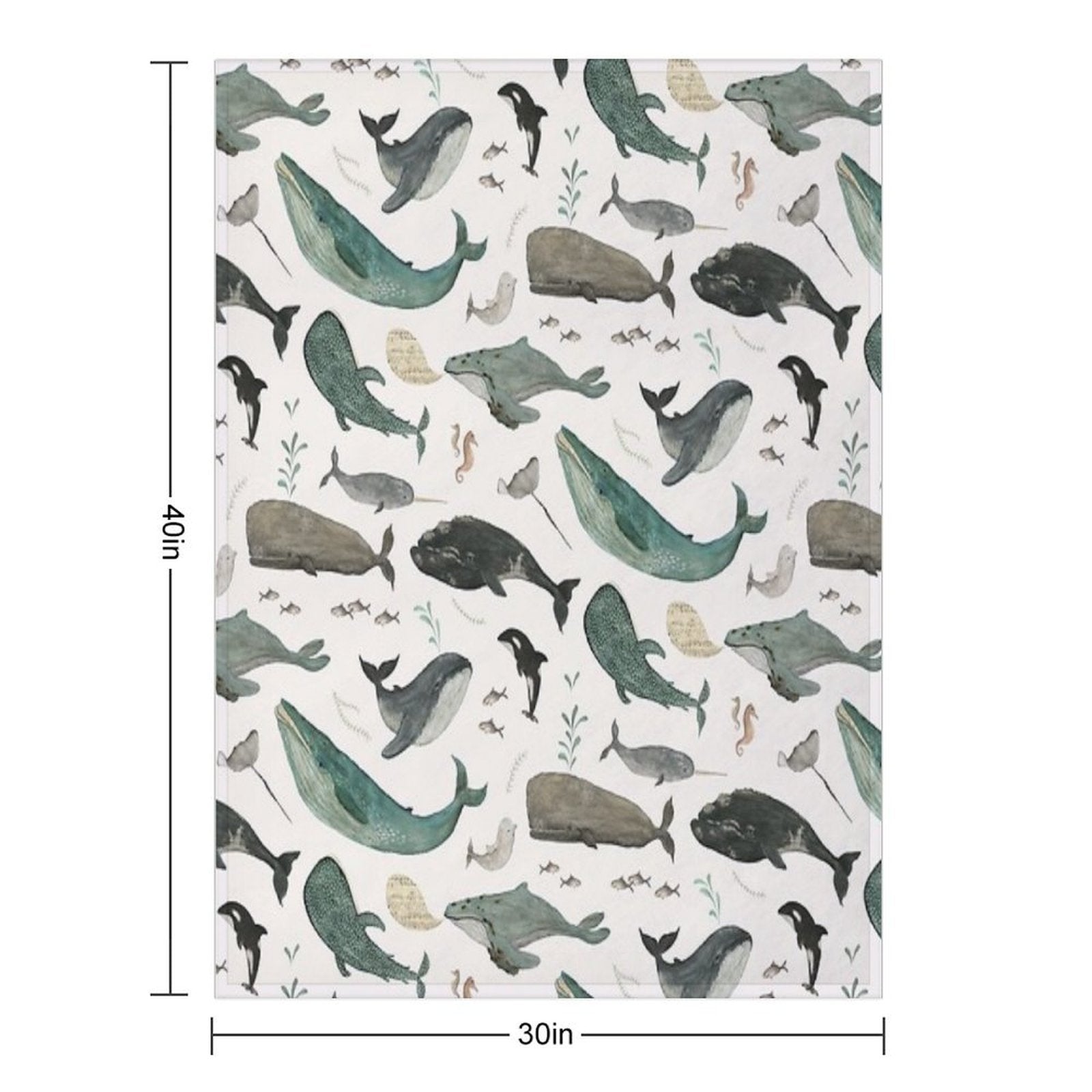 Whale Song Eco-conscious Throw Blanket