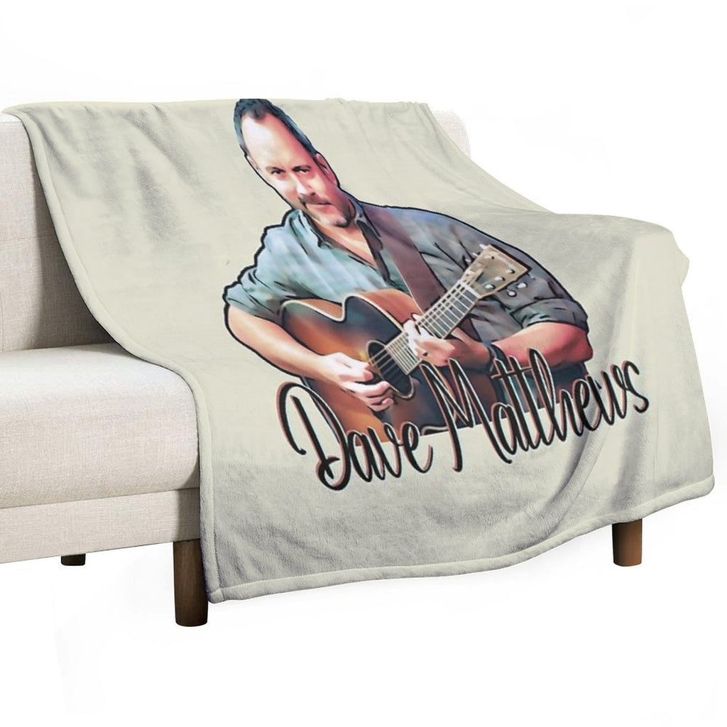 Dave Matthews With Guitar (Cartoon) Durable Throw Blanket