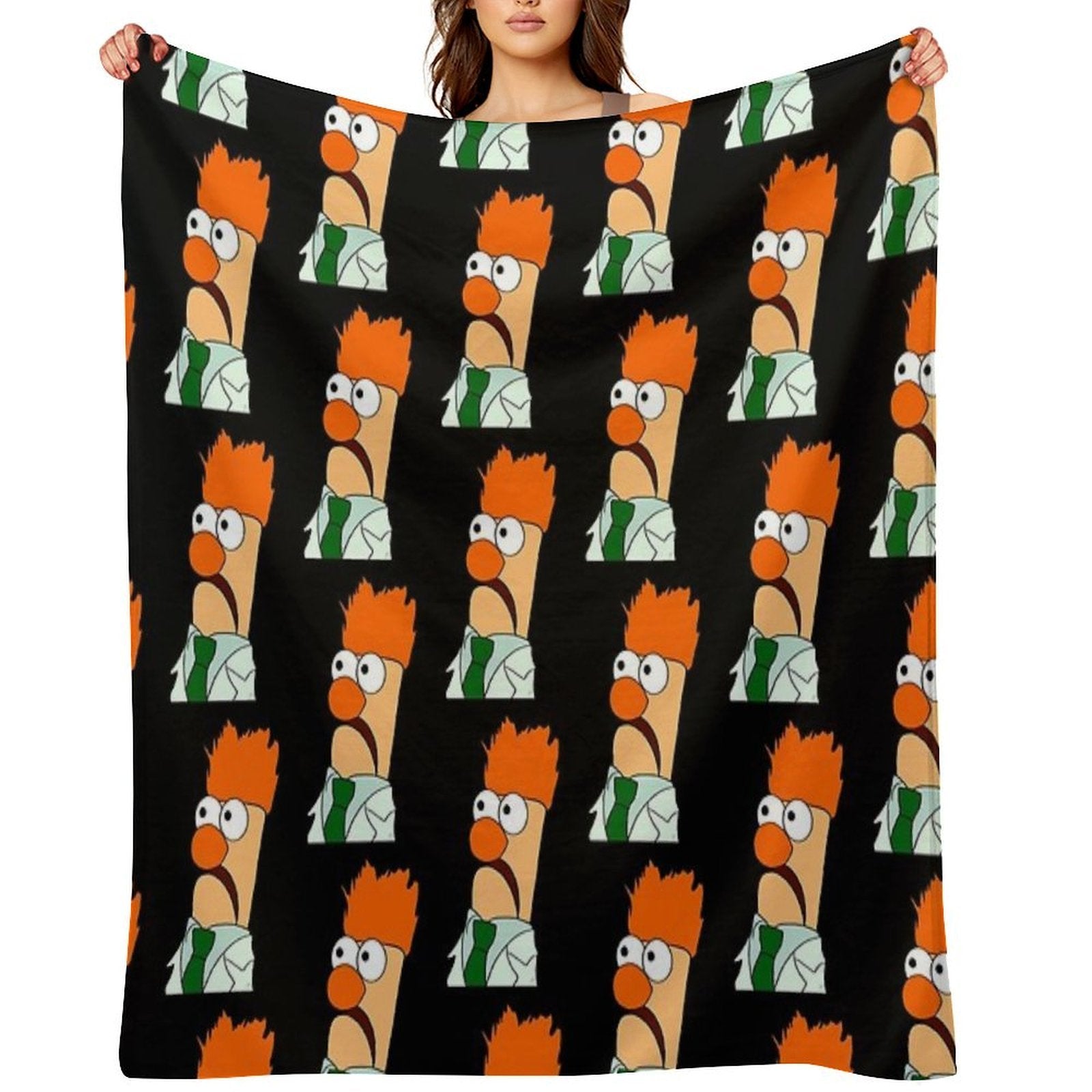 Beaker Comic Portrait (version 23 -  No Background) Easy Care Throw Blanket