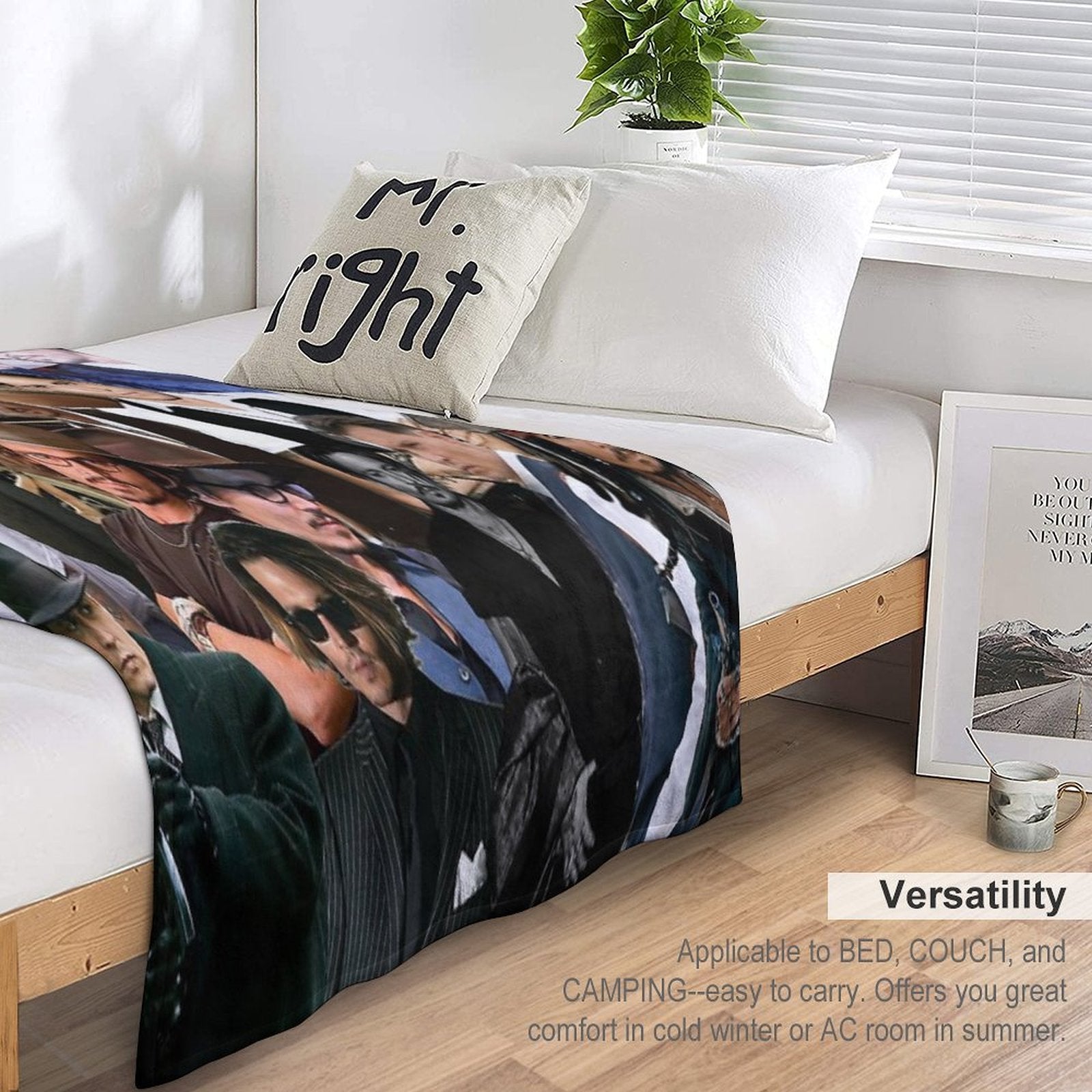 Johhny Depp Versatility Throw Blanket