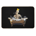 Skeleton Relaxing in The Bath  Pet-Safe Bath Mat