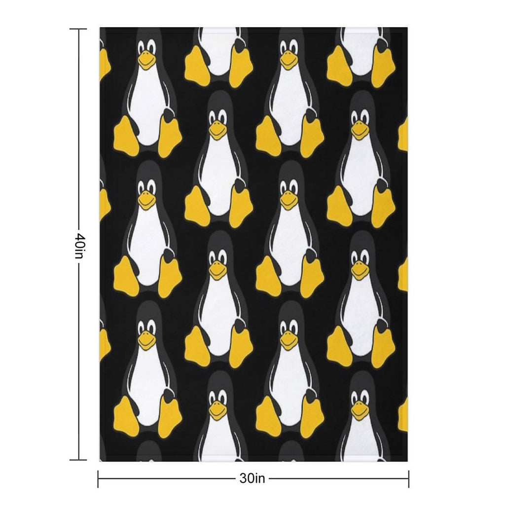 Linux Tux Durable Throw Blanket