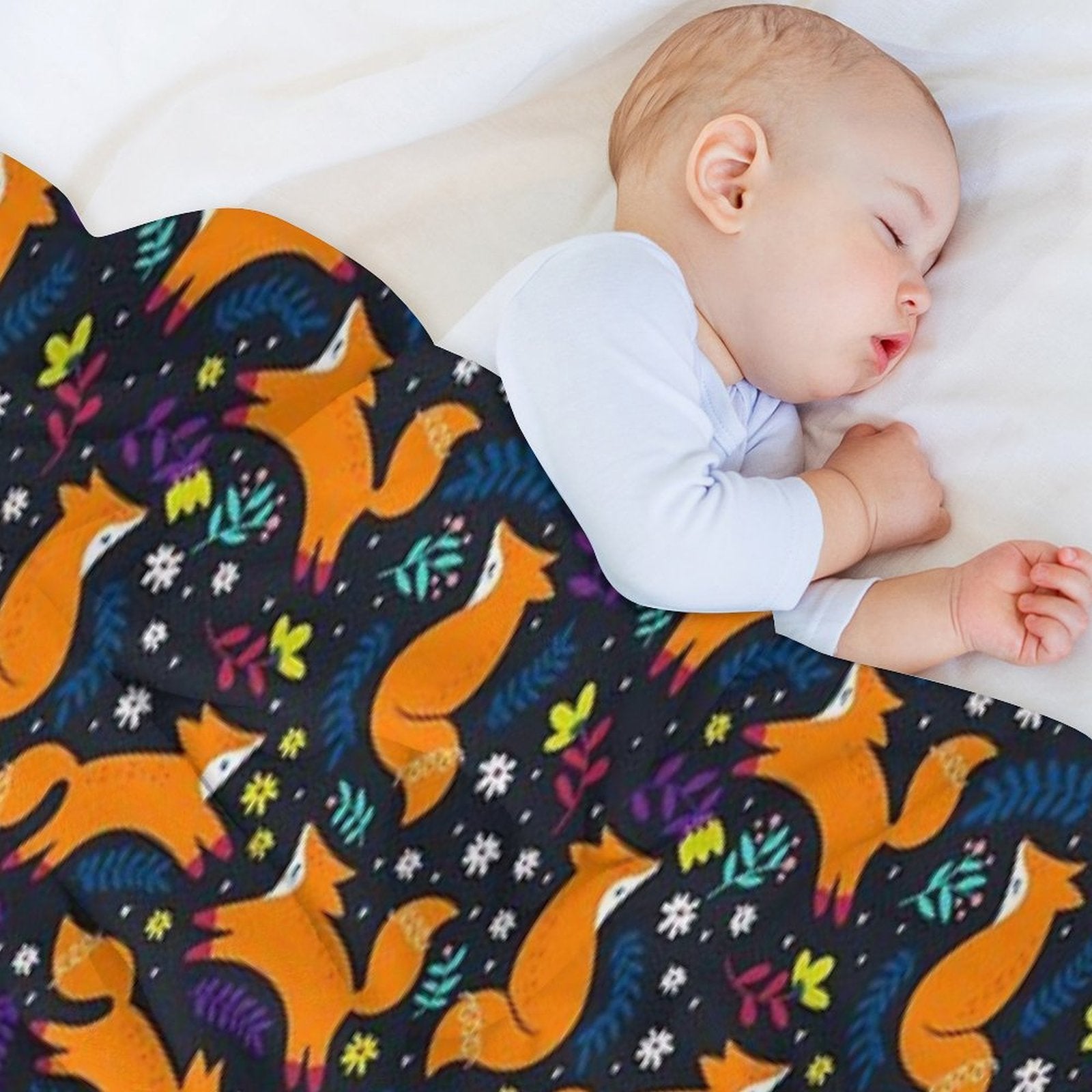 Frolicking Foxes Versatility Throw Blanket