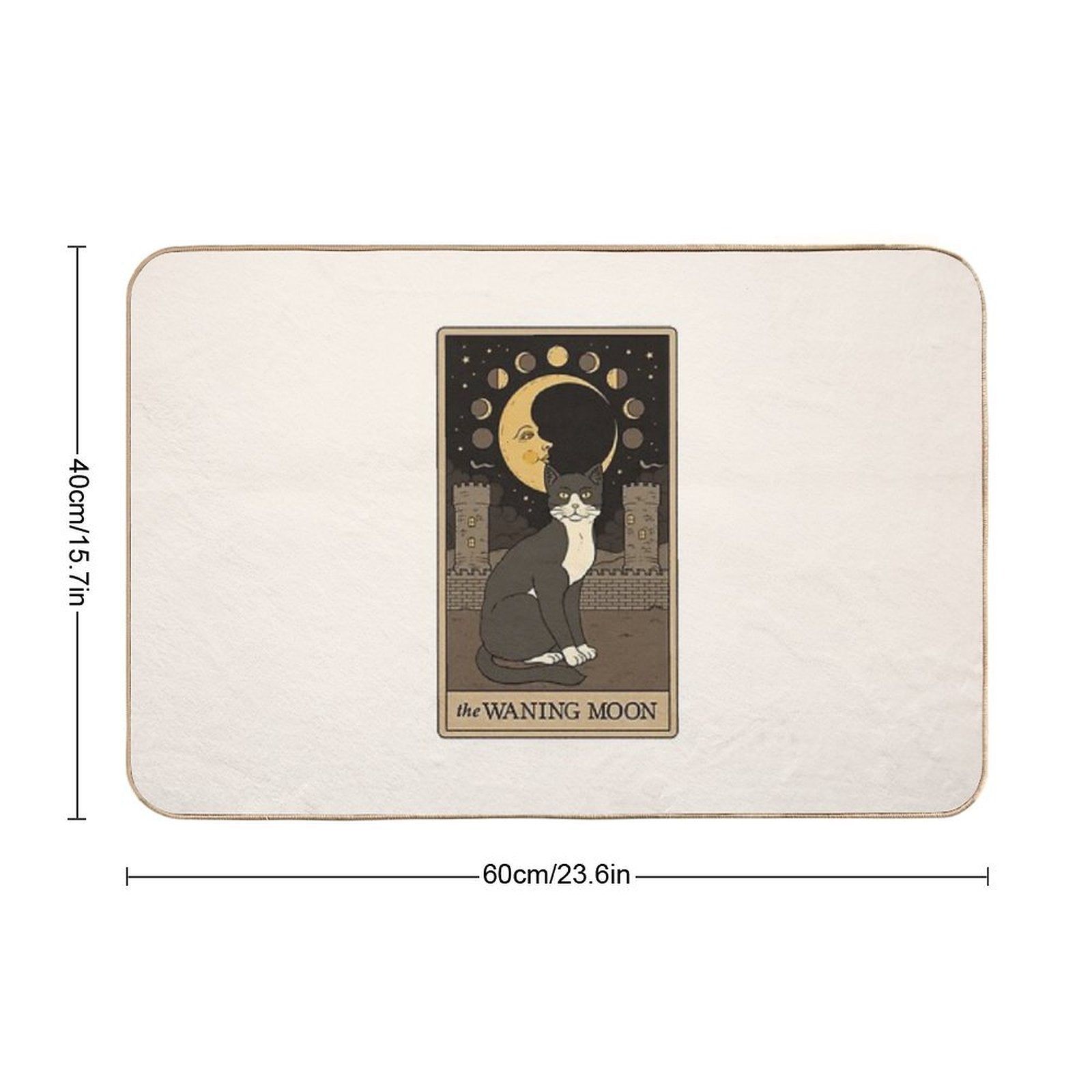 The Waning Moon Cat  Rapid-Drying Bath Mat