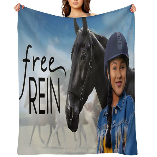 Zoe And Raven Free Rein Compact Throw Blanket