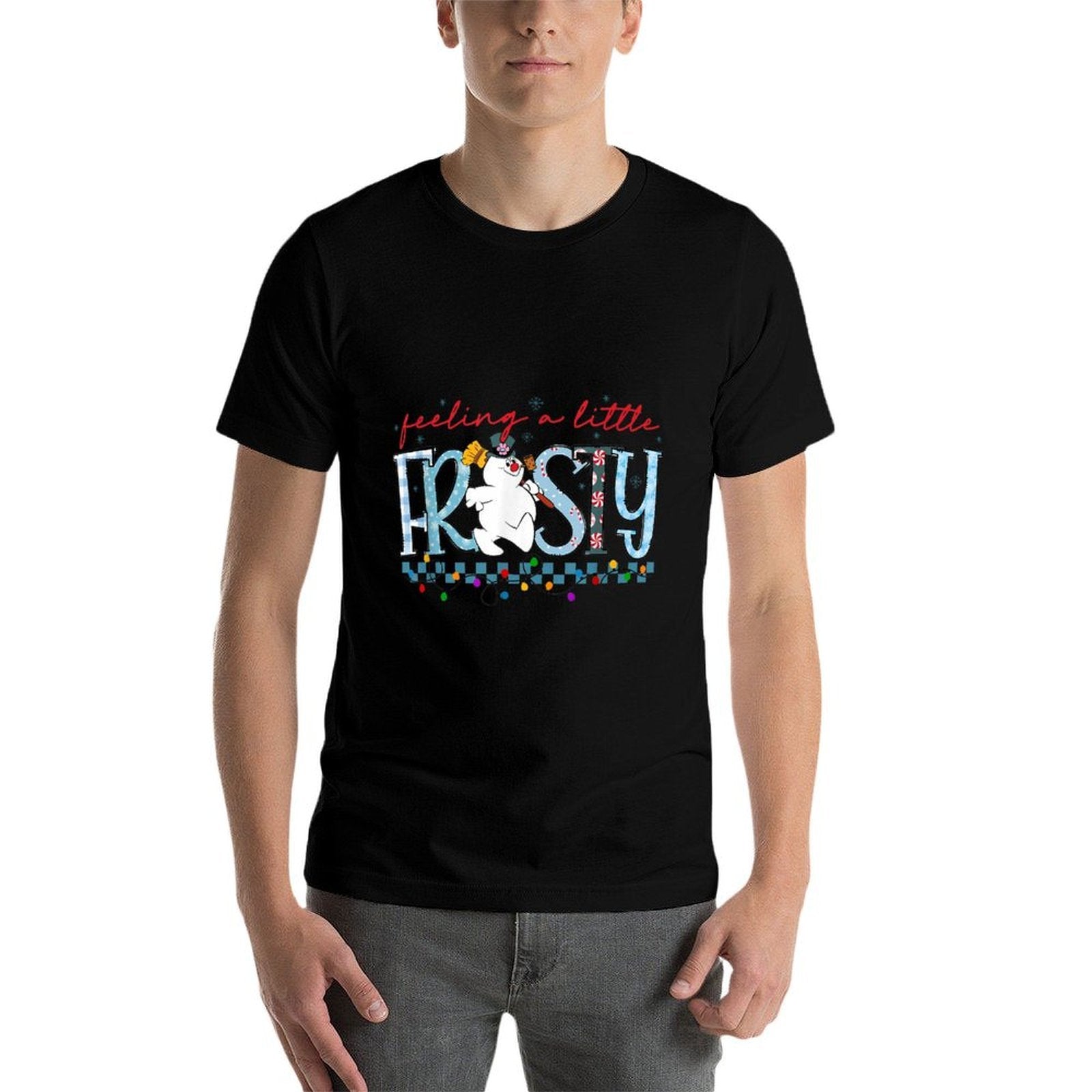 Feeling A Little Frosty Cute Snowman Christmas Humor Xmas  Breathable T-Shirt