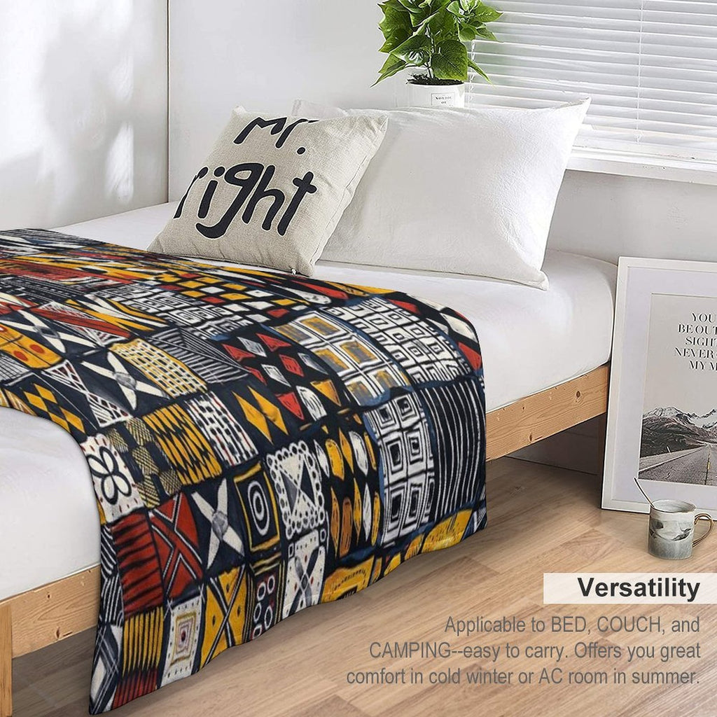 Tribal Mosaic A Celebration of Color And Pattern Travel-friendly Throw Blanket