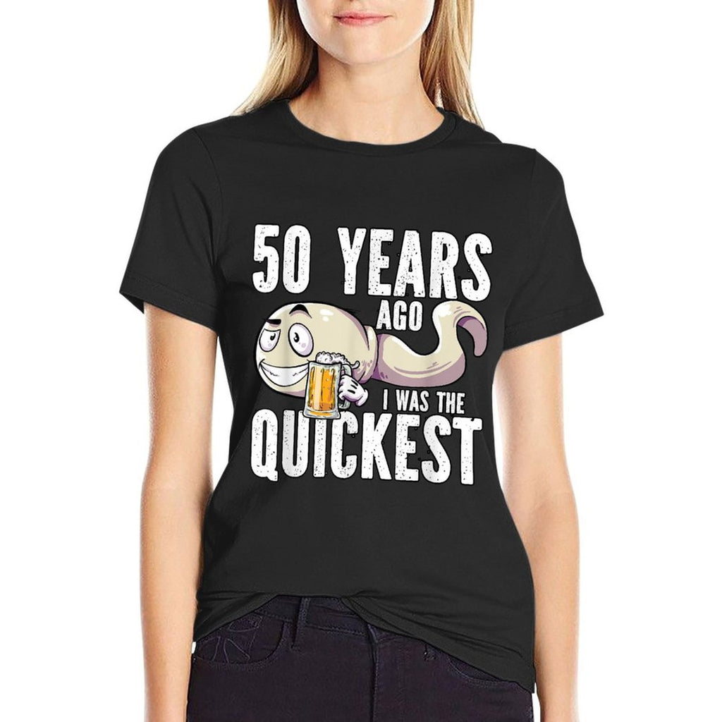 50 Years Ago I Was The Quickest 50th Birthday  Heathered Texture T-Shirt