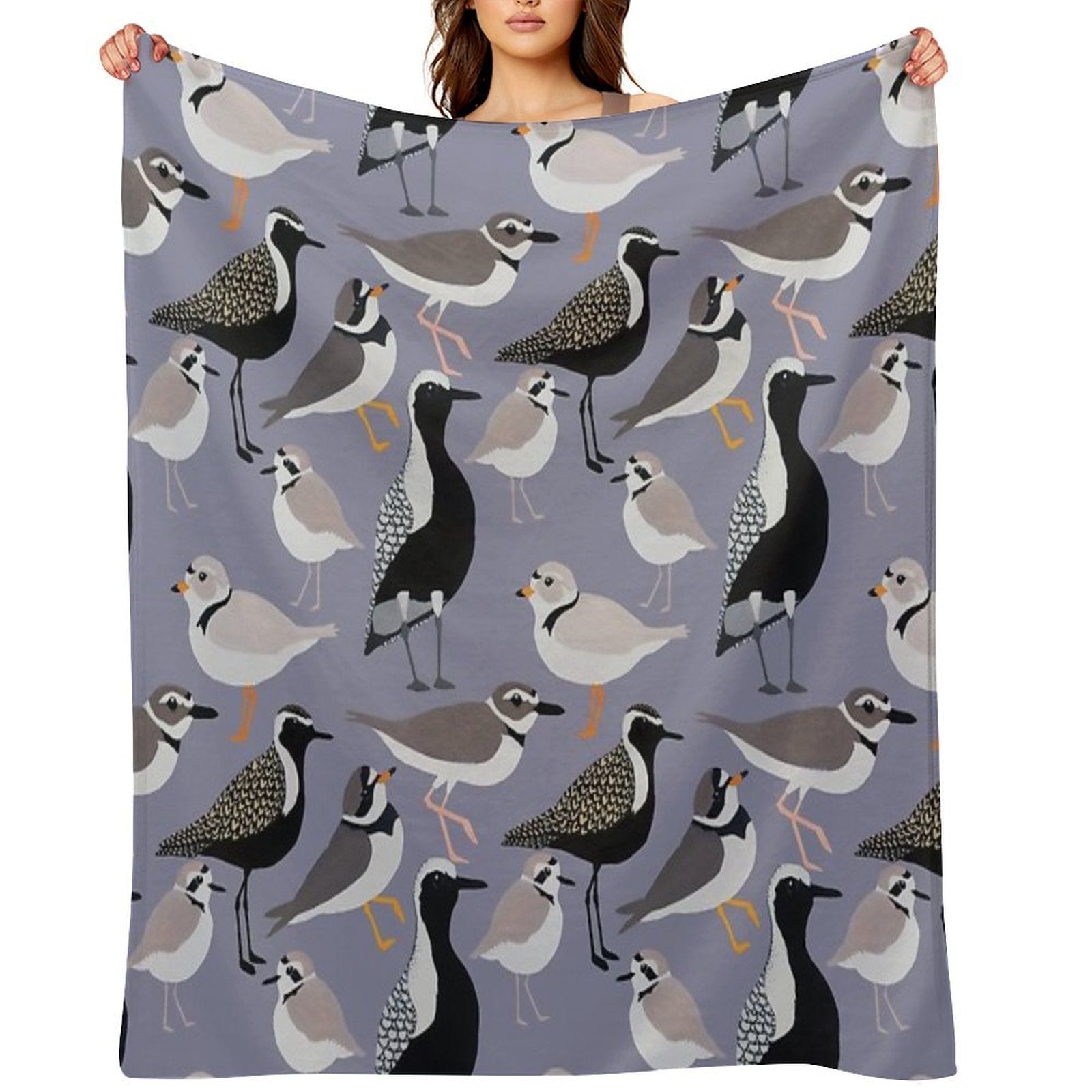 Plethora of Plovers All-season Throw Blanket