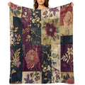 Ruby Myrrh Floral Patchwork Durable Throw Blanket