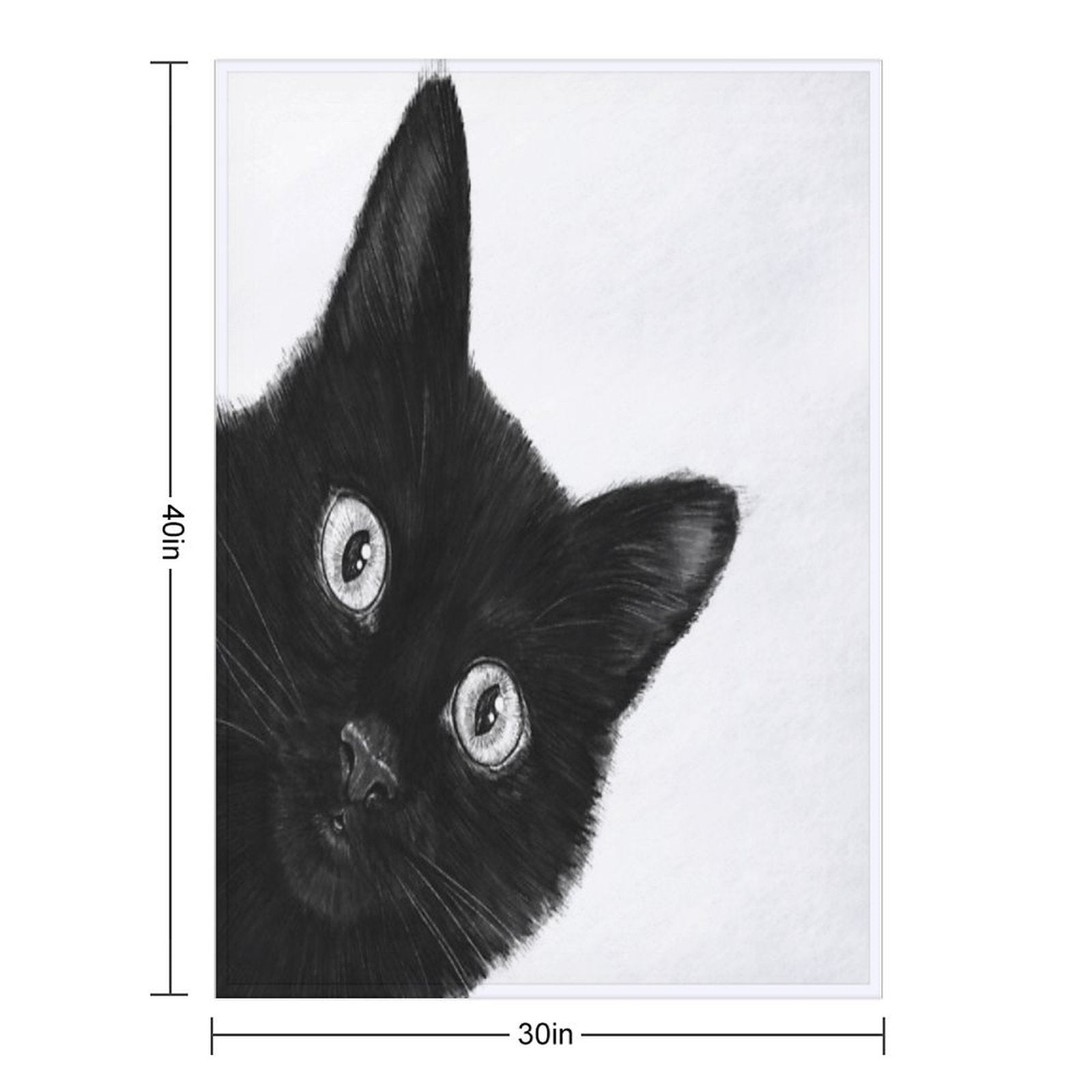 Black Cat Wrinkle-free Throw Blanket