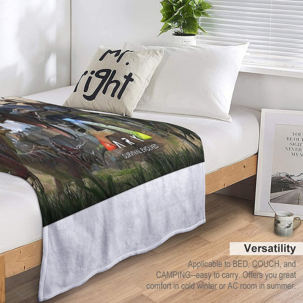 Dinosaurs War Ark Sustainable Throw Blanket