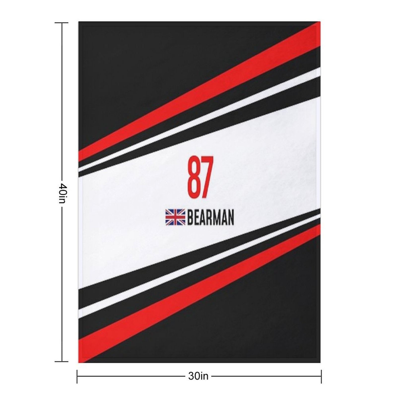 F1 2025 - #87 Bearman Versatility Throw Blanket