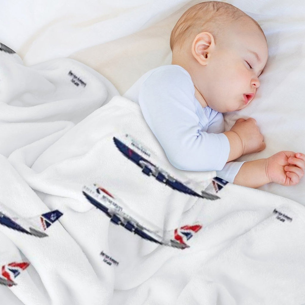British Airways 747s Compact Throw Blanket