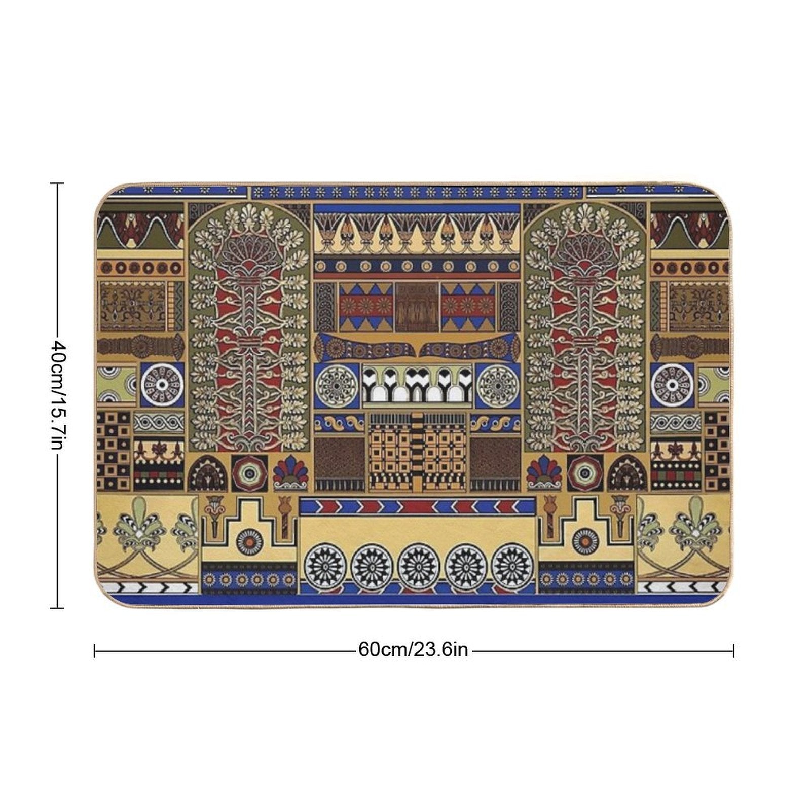 Ancient Assyrian Art  Slip-Resistant Bath Mat