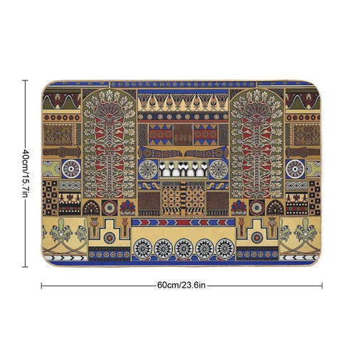 Ancient Assyrian Art  Slip-Resistant Bath Mat