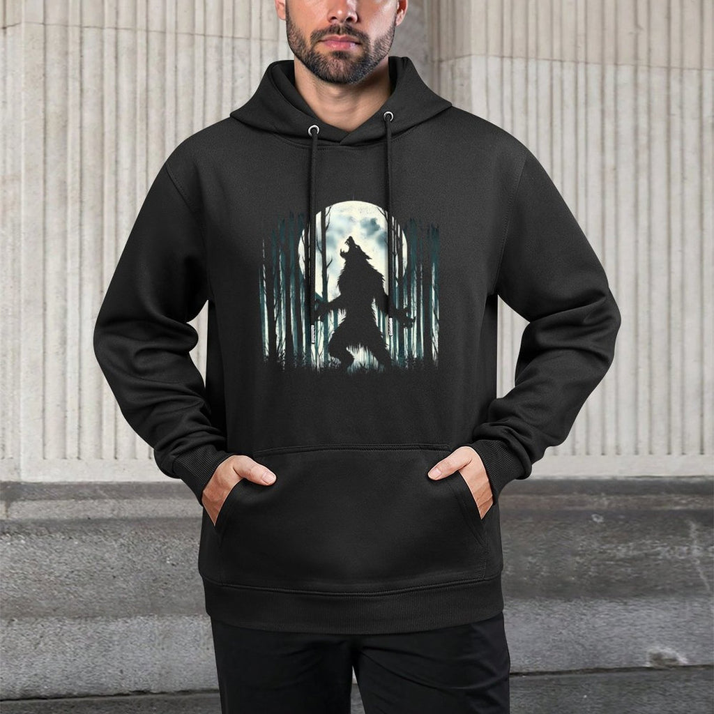 Werewolf Howling At Full Moon - Alpha Wolf Meme Literally Me All-Day Comfort Hoodie