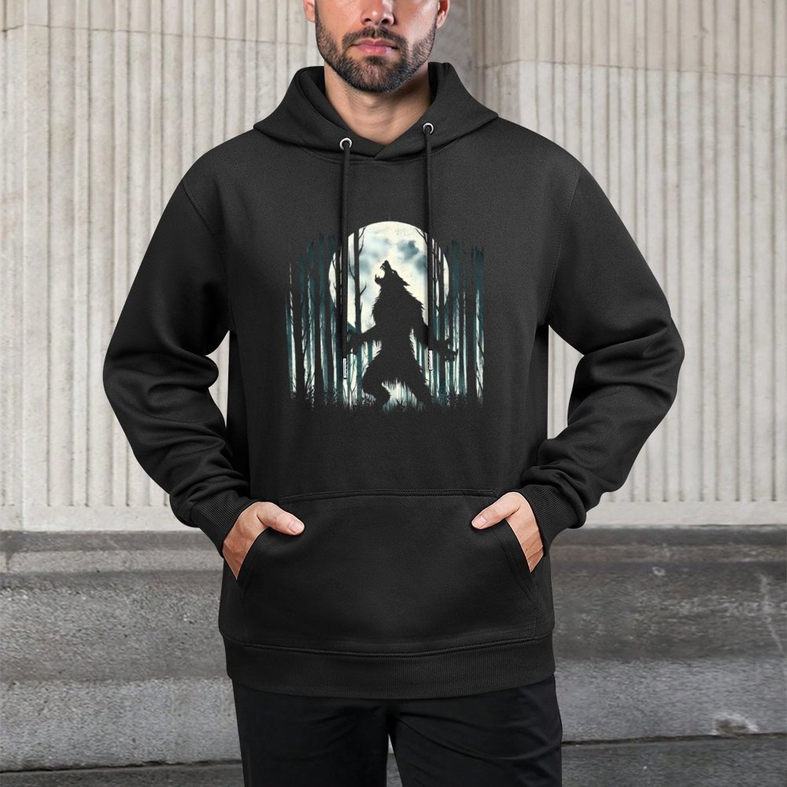Werewolf Howling At Full Moon - Alpha Wolf Meme Literally Me All-Day Comfort Hoodie