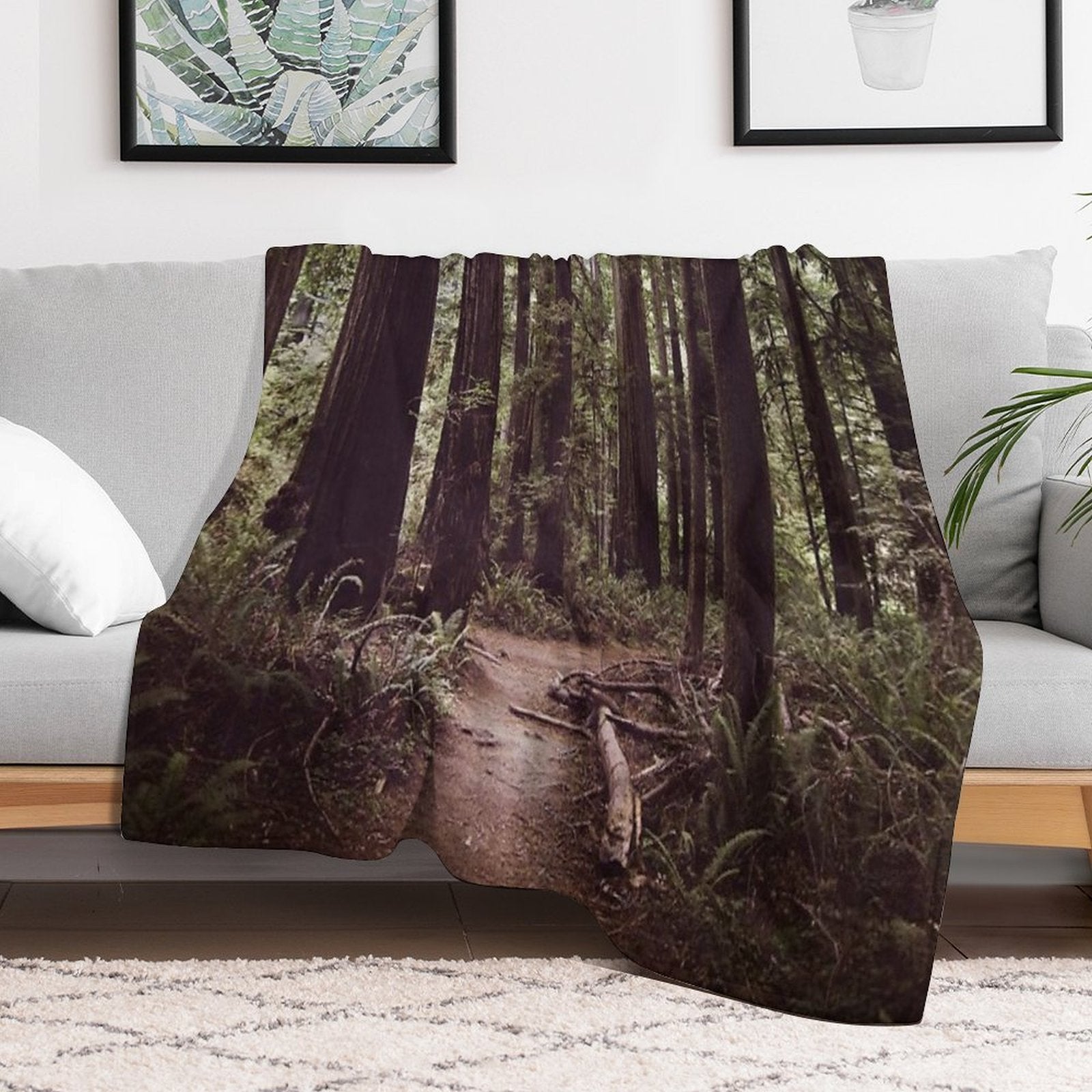 Redwood Forest Easy Care Throw Blanket