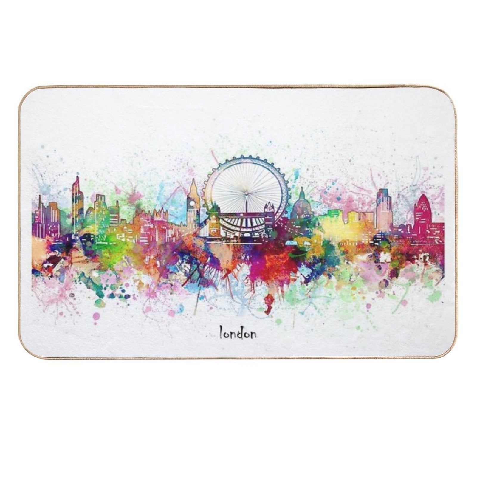London Skyline  Repositionable Bath Mat