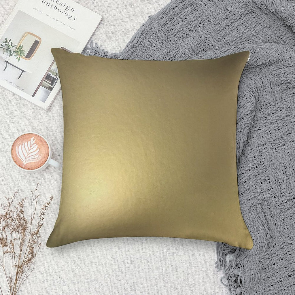 Metallic Gold Soft Ultra-Soft Texture Throw Pillow