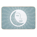 Moon Art, Teal, Mandala, Moon And Stars Art  Versatile Bath Mat