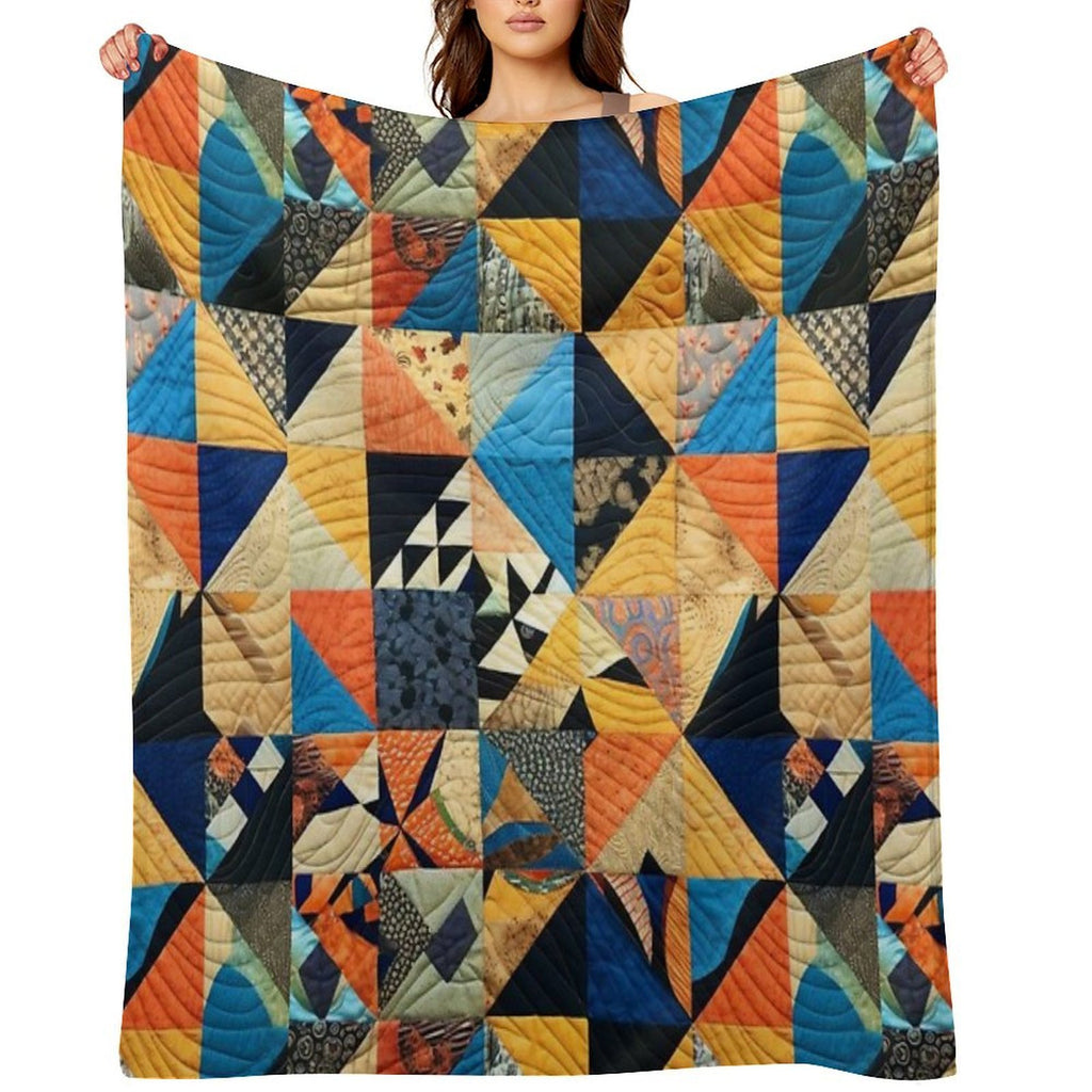 Bed Cover Patchwork Shrink-resistant Throw Blanket