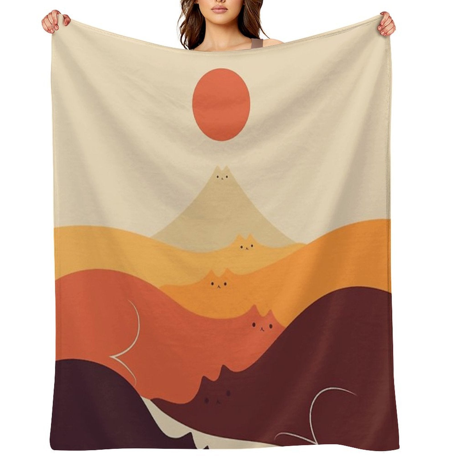 Cat Landscape 87 Lightweight Throw Blanket