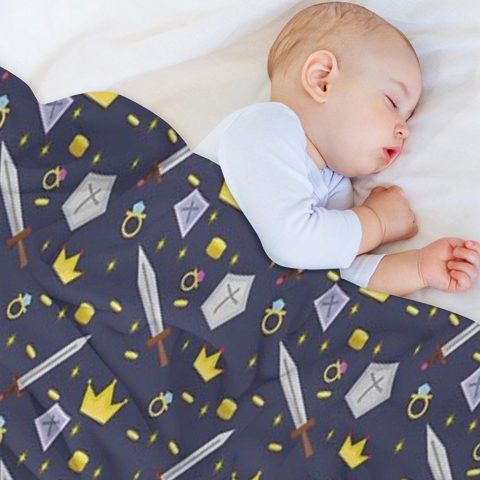 Adventure in The World of Knights Sustainable Throw Blanket