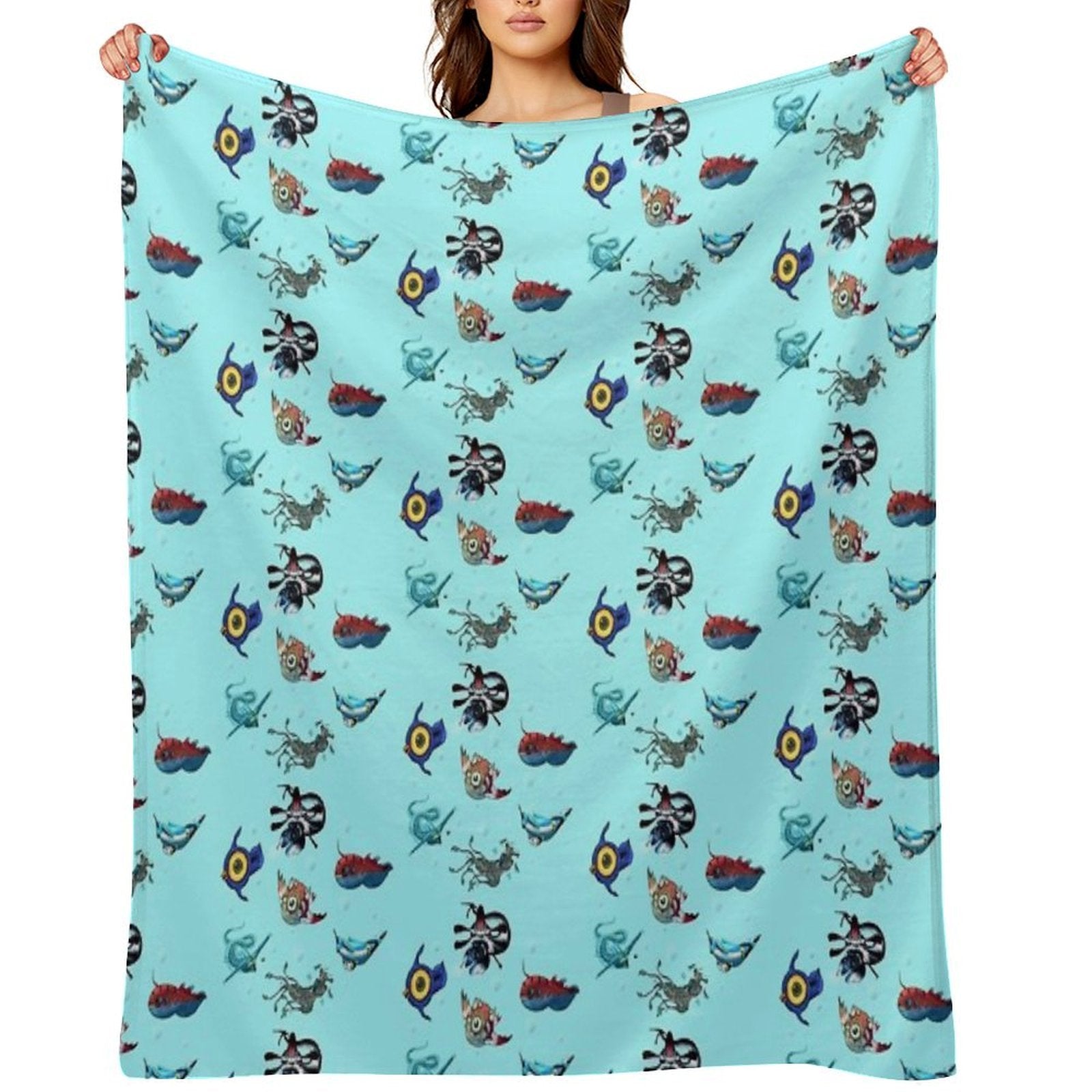 Subnautica Fauna Lightweight Throw Blanket