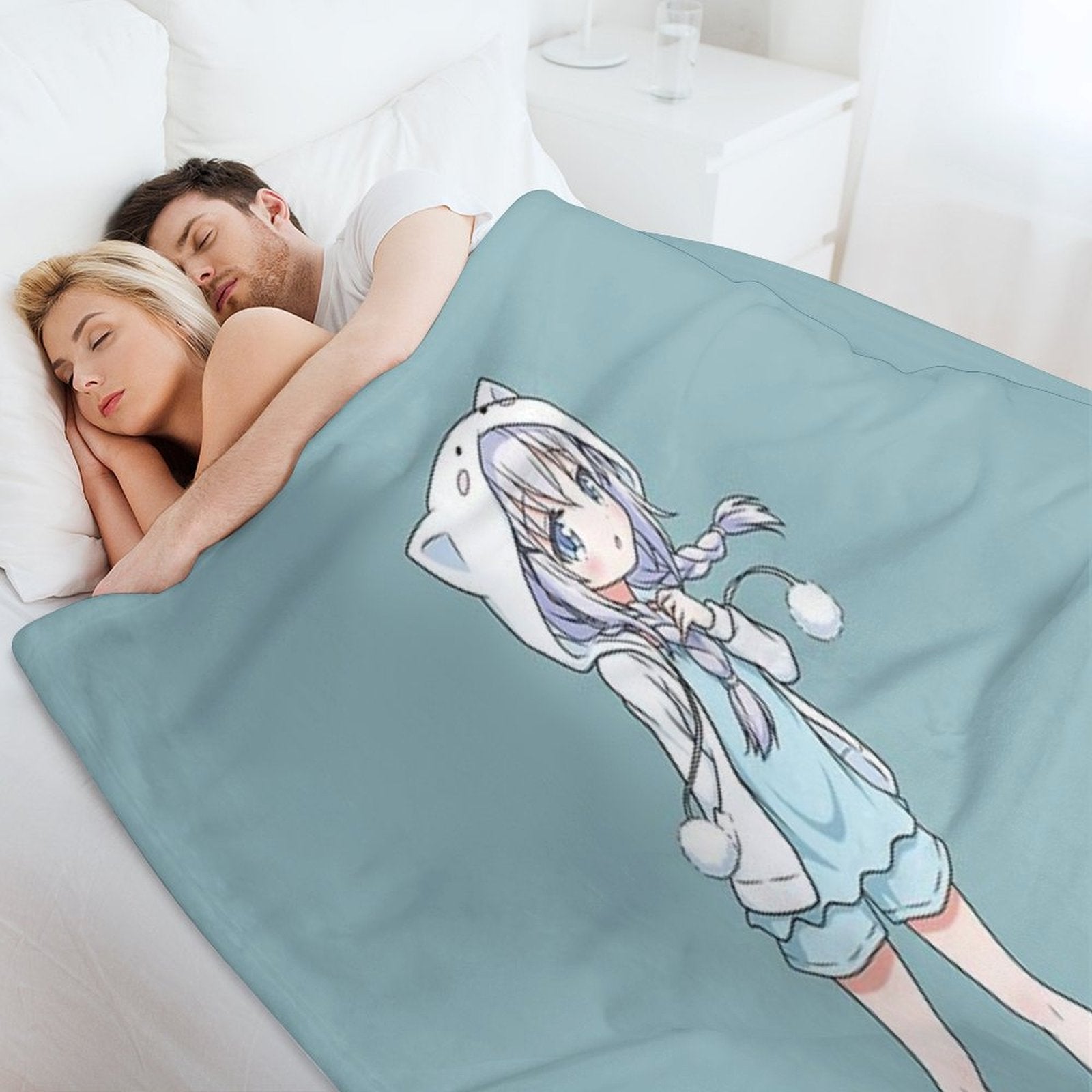Anime Kawaii Girl Comfort Throw Blanket