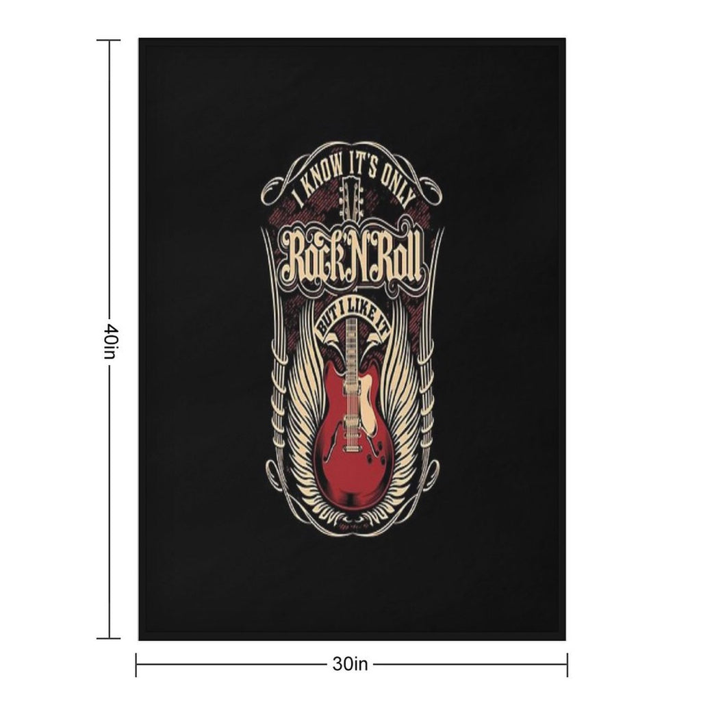 Guitar The Stones Eco-conscious Throw Blanket