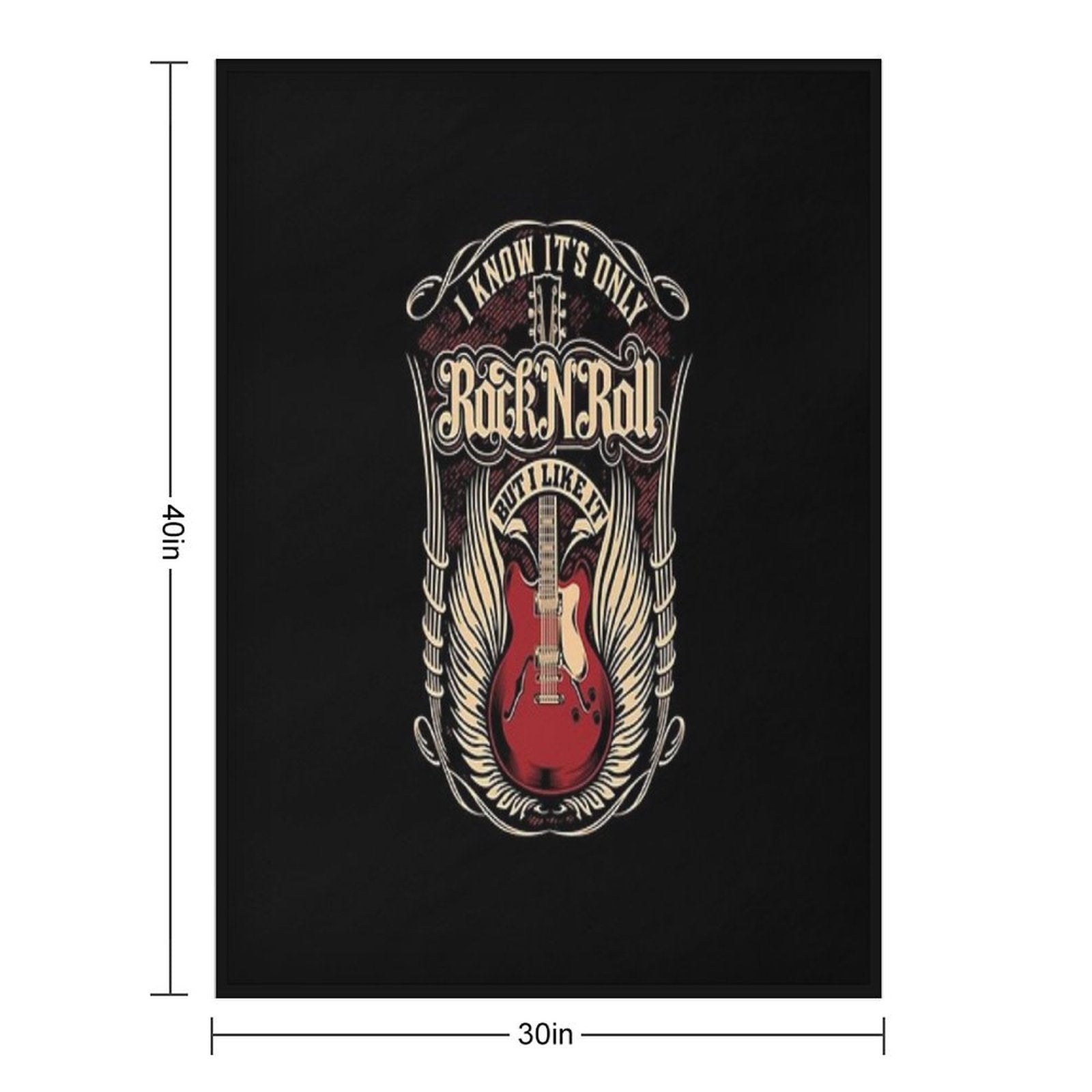 Guitar The Stones Eco-conscious Throw Blanket