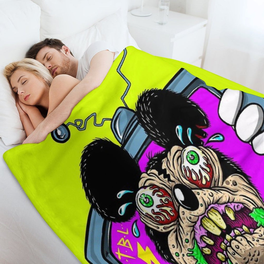 Cartoon Rodent Machine-washable Throw Blanket