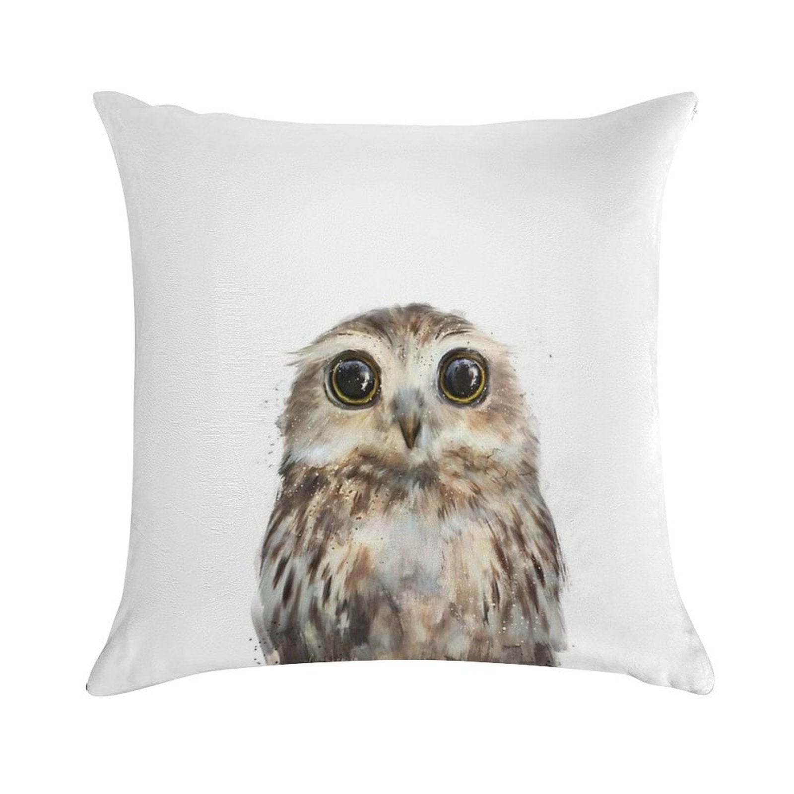 Little Owl Soft Washable Throw Pillow