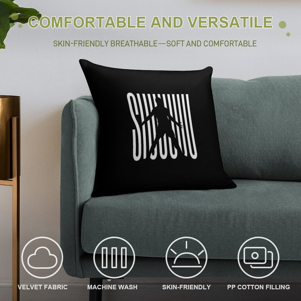 Siuuu CR7, Cristiano Ronaldo Funny Soft Gift Ready Throw Pillow