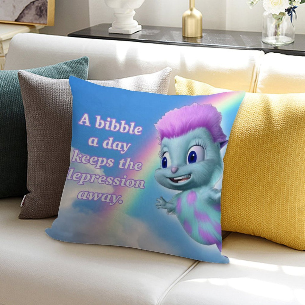 Bibble Motto Soft Gift Ready Throw Pillow