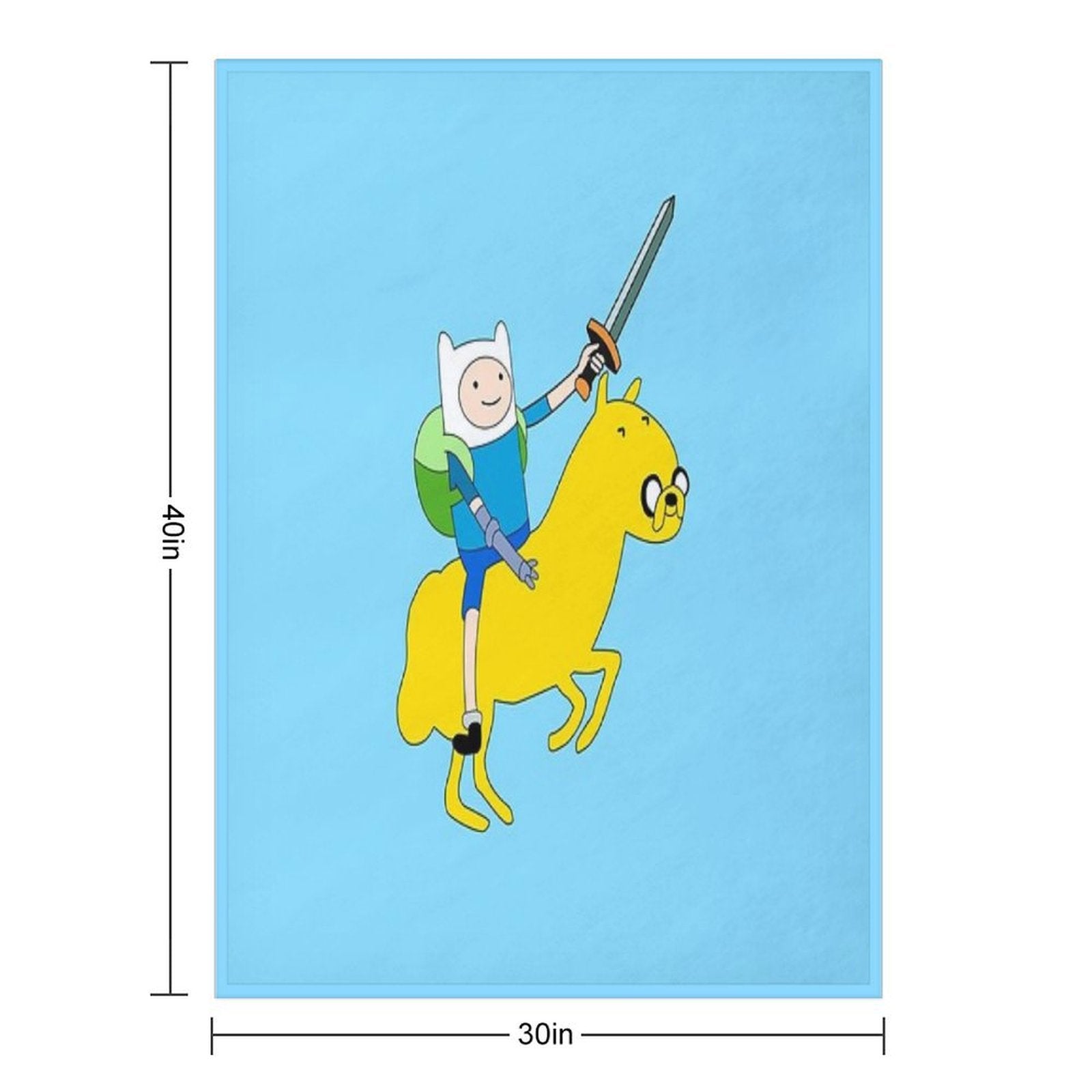 Adventure Time™ Finn And Jake The Knight And The Horse Travel-friendly Throw Blanket