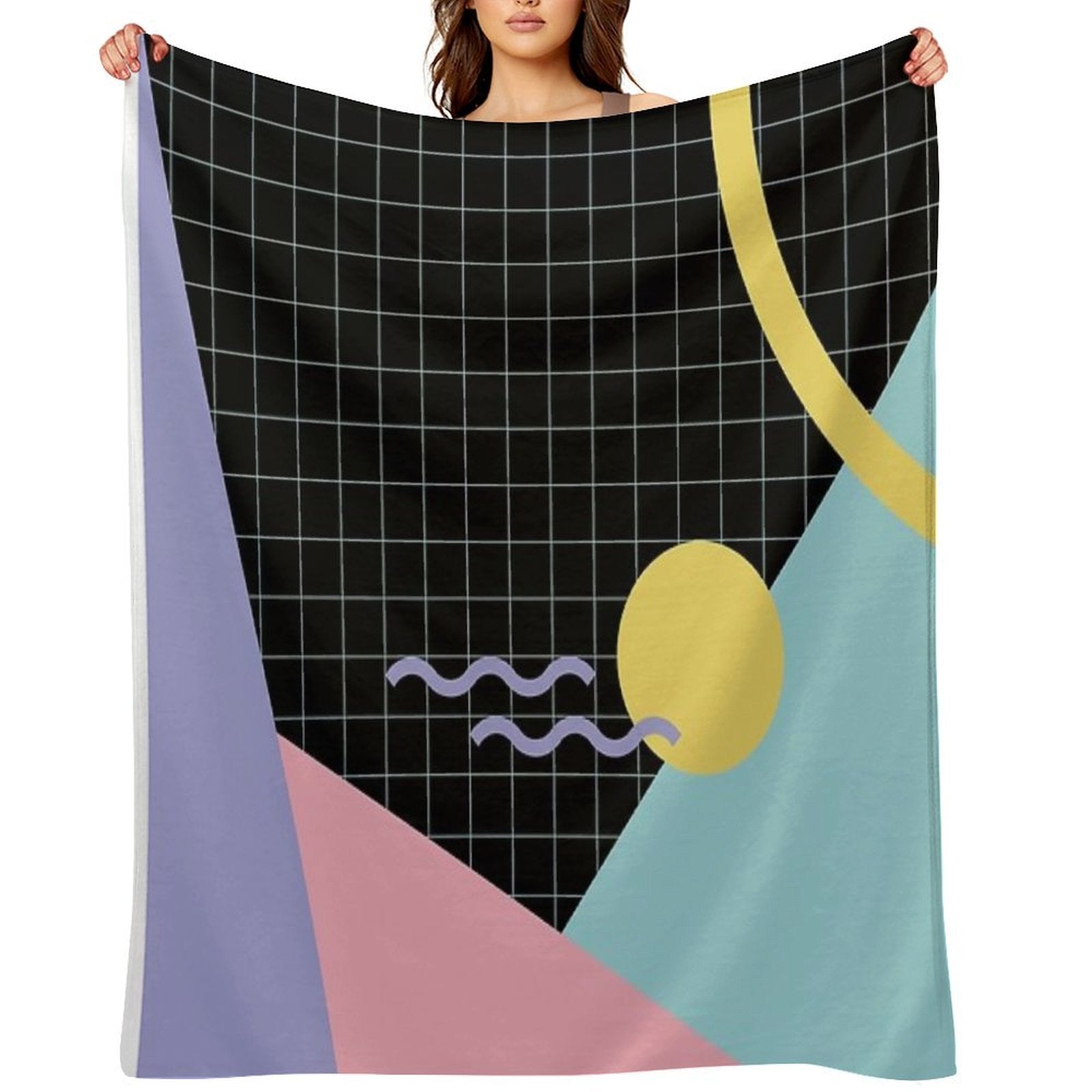 Memphis Pattern 7 - Retro 80s  90s Gift-ready Throw Blanket