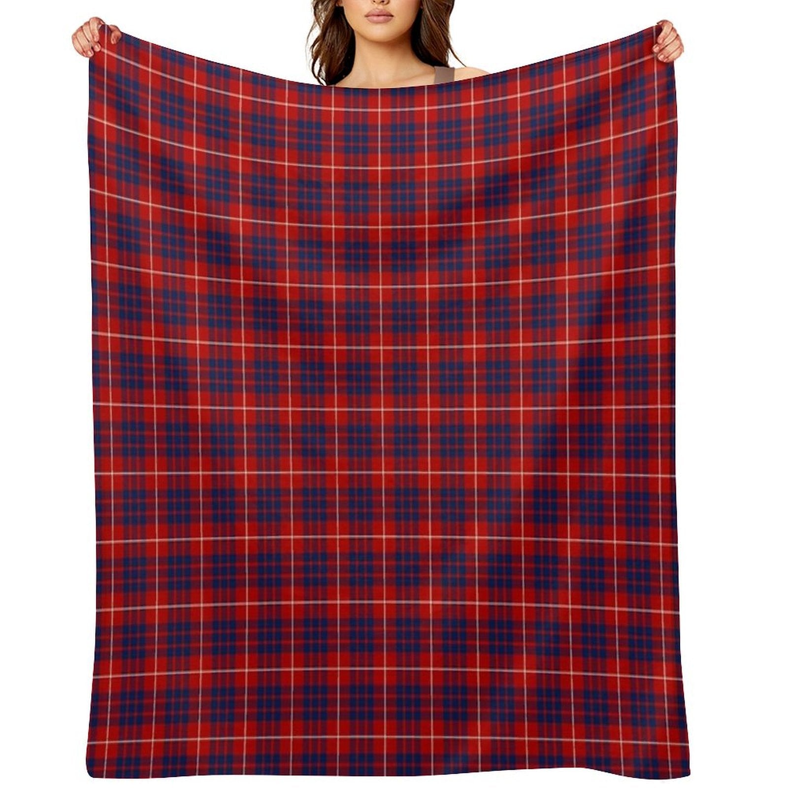 Clan Hamilton Tartan Sustainable Throw Blanket