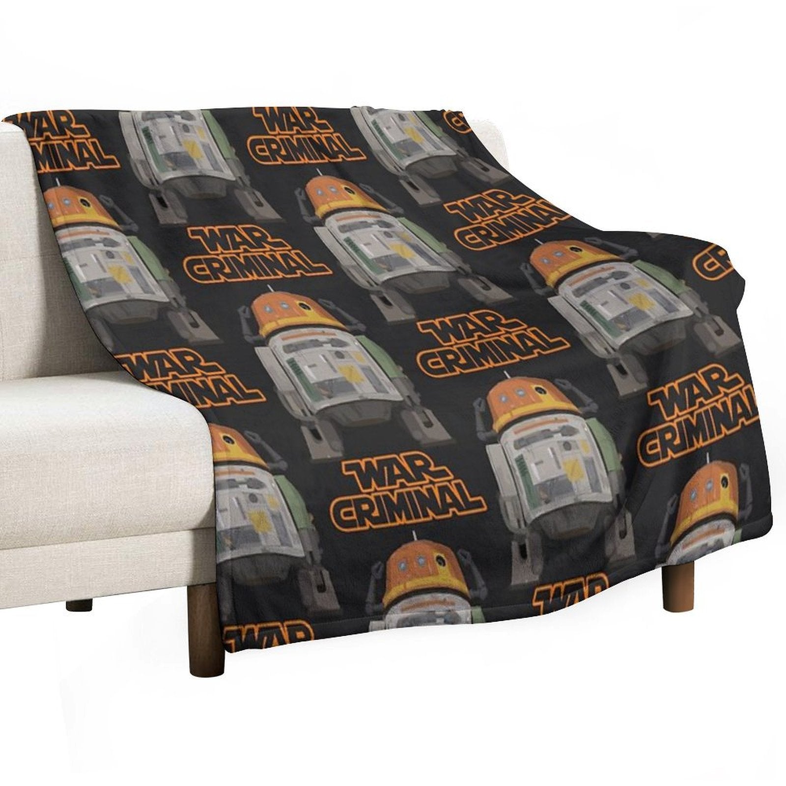 Chopper War Criminal Sustainable Throw Blanket