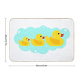 Cute Yellow Bathtime Rubber Ducks Family  Fade-Resistant Bath Mat
